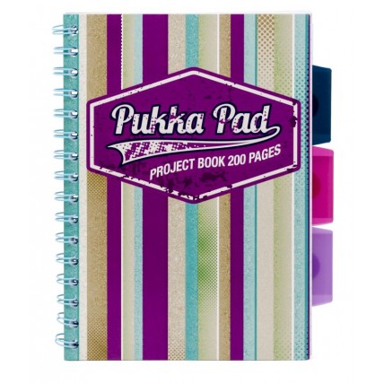 Project Book A5, 100 file 80g/mp, cu spirala dubla ,coperti PP, PUKKA Americano - dictando