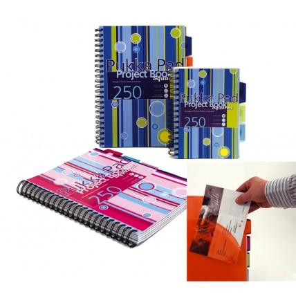 Project Book A5, 125 file 80g/mp, cu spirala dubla, coperti PP, Everyday Stripes - matematica