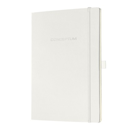 Caiet lux cu elastic, coperti soft, A4(187 x 270mm), 97 file, Conceptum - classic alb - velin