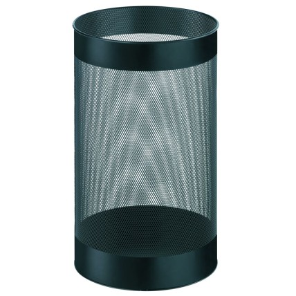 Cos metalic cu perforatii, forma rotunda, 15 litri, ALCO - negru