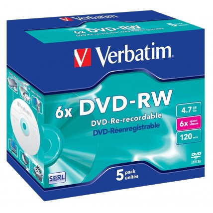 DVD-RW 4.7GB, 6x, VERBATIM