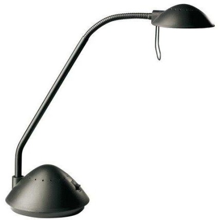Lampa de birou cu brat flexibil, 20W - halogen, ALCO - negru