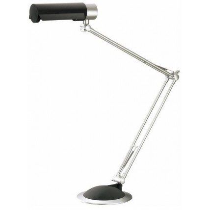 Lampa de birou cu brat articulat, 20W - halogen, ALCO - argintie/antracit