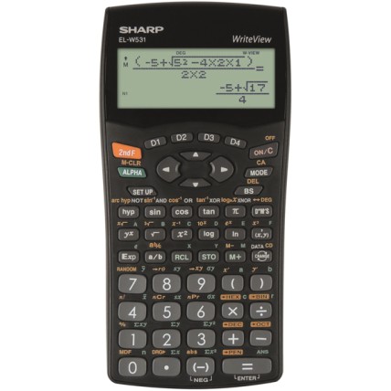 Calculator stiintific, 16 digits, 335 functiuni, 161x80x15 mm, SHARP EL-W531B - negru