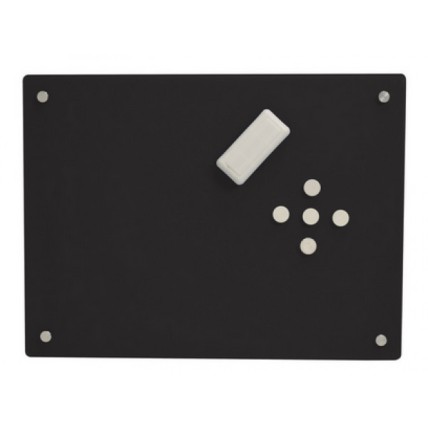 Tabla neagra magnetica din sticla, 60 x 90 cm, SMIT