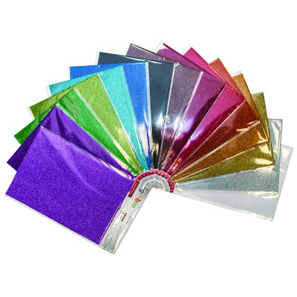 Carton decorativ A4, 264gr/mp, super glitter, GIMBOO - culori asortate