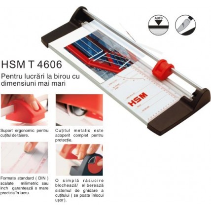Ghilotina cu cutit circular HSM T4606 - 460 mm - 6 coli