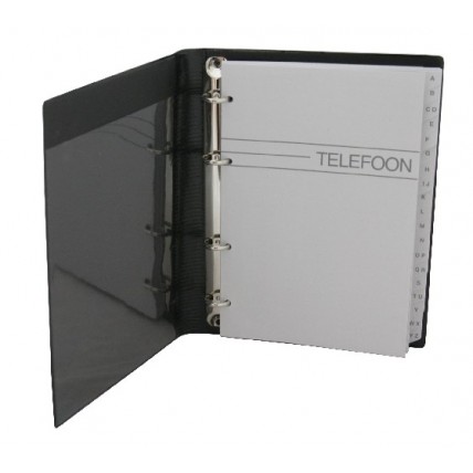 Agenda telefonica cu inele, 220 x 165 mm, cu index, KANGARO - culori asortate