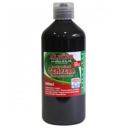 Tempera lavabila, 500ml, Alpino - negru