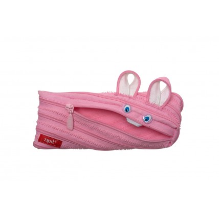 Penar cu fermoar, ZIP..IT Animals - iepure - roz deschis