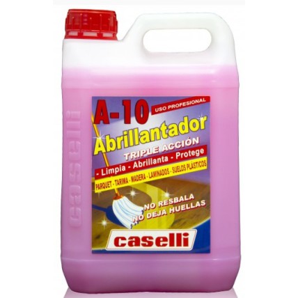 Detergent Caselli - A10, curatare, polishare, stralucire, pt. parchet si lemn, 5 litri - roz
