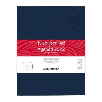Agenda 16x21cm,1zi/2pag,LARGO DE LUXE Vivella -asortate