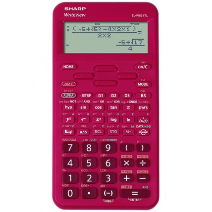 Calculator stiintific, 16 digits, 422 functiuni, 157x78x15 mm, SHARP EL-W531TL - rosu