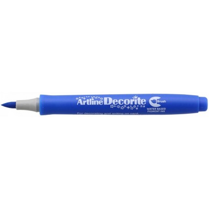 Marker ARTLINE Decorite, varf flexibil (tip pensula) - albastru