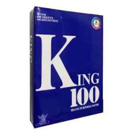 Hartie alba pentru copiator, A4, 70gr/mp, 500coli/top, KING 100