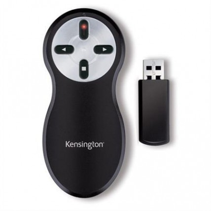 Presenter Kensington, conexiune wireless, laser rosu, 20 m, negru