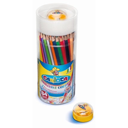 Creioane colorate, hexagonale, 84 buc/tub, CARIOCA