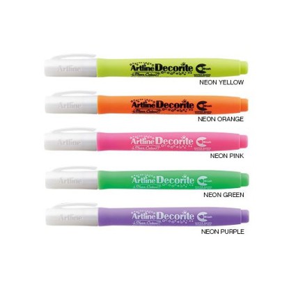 Marker ARTLINE Decorite, varf flexibil (tip pensula) - mov neon