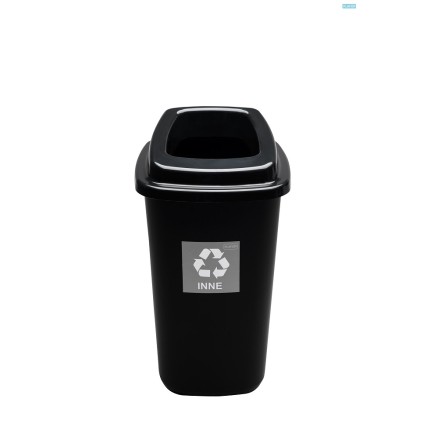 Cos plastic reciclare selectiva, capacitate 28l, PLAFOR Sort - negru cu capac negru - altele