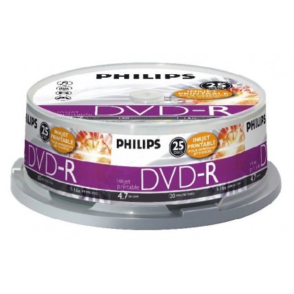 DVD-R 4.7GB (25 buc. Spindle, 16x) PHILIPS