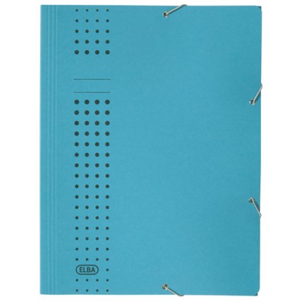 Dosar carton plic cu elastic ELBA - albastru