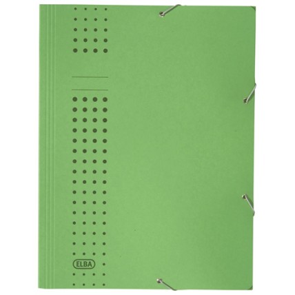 Dosar carton plic cu elastic ELBA - verde