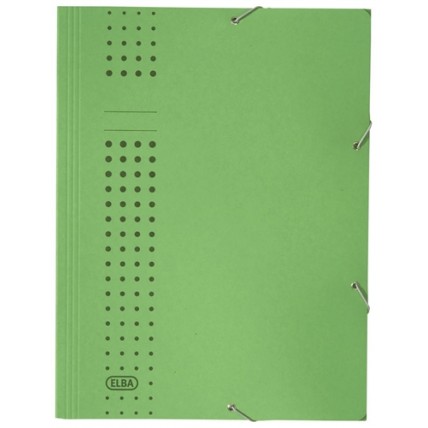 Dosar carton plic cu elastic ELBA - verde