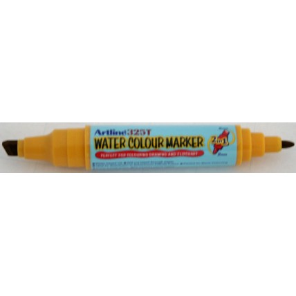 Watercolor marker ARTLINE 325T, doua capete - varf rotund 2.0mm/tesit 5.0mm - ocru