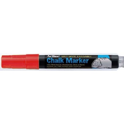 Chalk marker,varf rotund 4 mm,Artline - Rosu