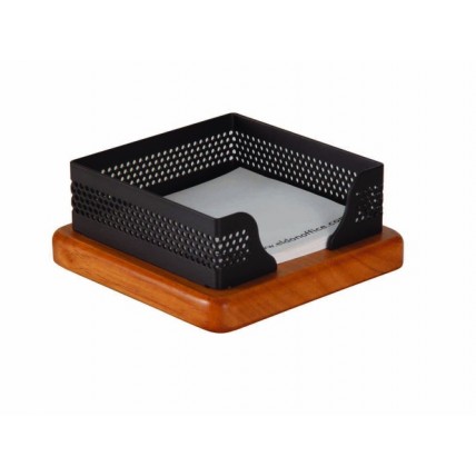 Suport cub hartie, ROLODEX Wood & Metal - lemn cires/metal negru