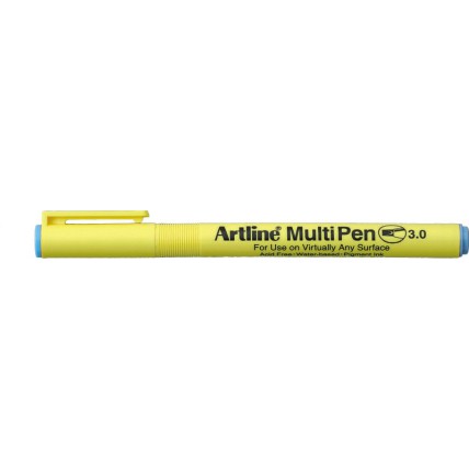 Marker universal ARTLINE Multi Pen, varf tesit 3.0mm - albastru pastel