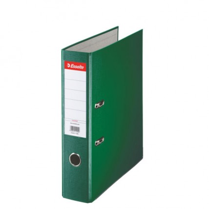 Biblioraft Esselte Economy, PP, partial reciclat, FSC, A4, 75 mm, verde