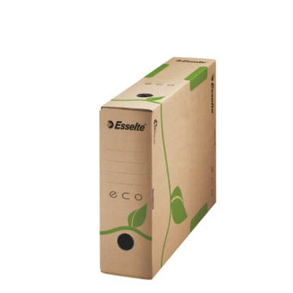 Cutie depozitare si arhivare Esselte Eco Recycled, carton, 100% reciclat, FSC, 80 mm, natur