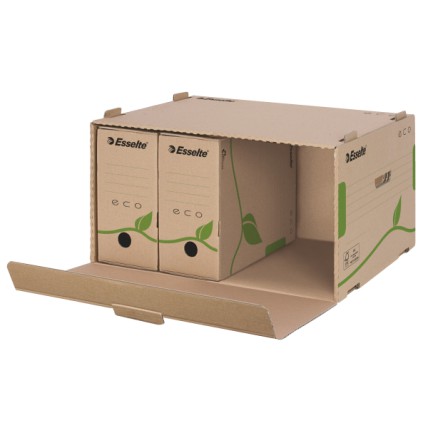 Container arhivare si transport Esselte Eco, deschidere frontala, carton, 100% reciclat, FSC, natur