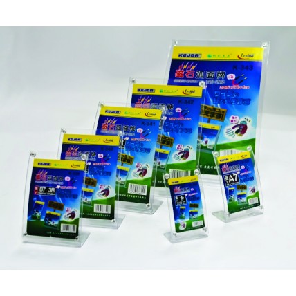 Display plastic cu magneti, pentru pliante, forma curbata, A5-portrait (152 x 203mm), KEJEA -transp