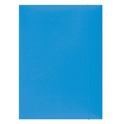 Mapa din carton plastifiat cu elastic, 300gsm, Office Products - bleu